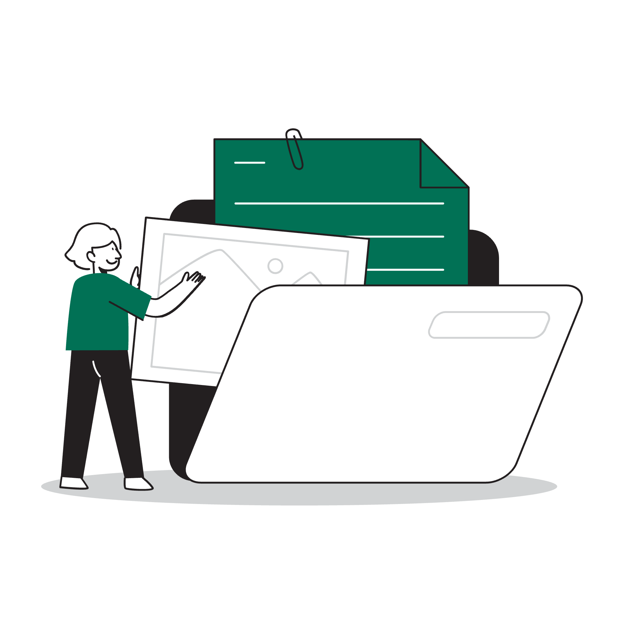 Illustration: a bill record shown with its source documents and action history
