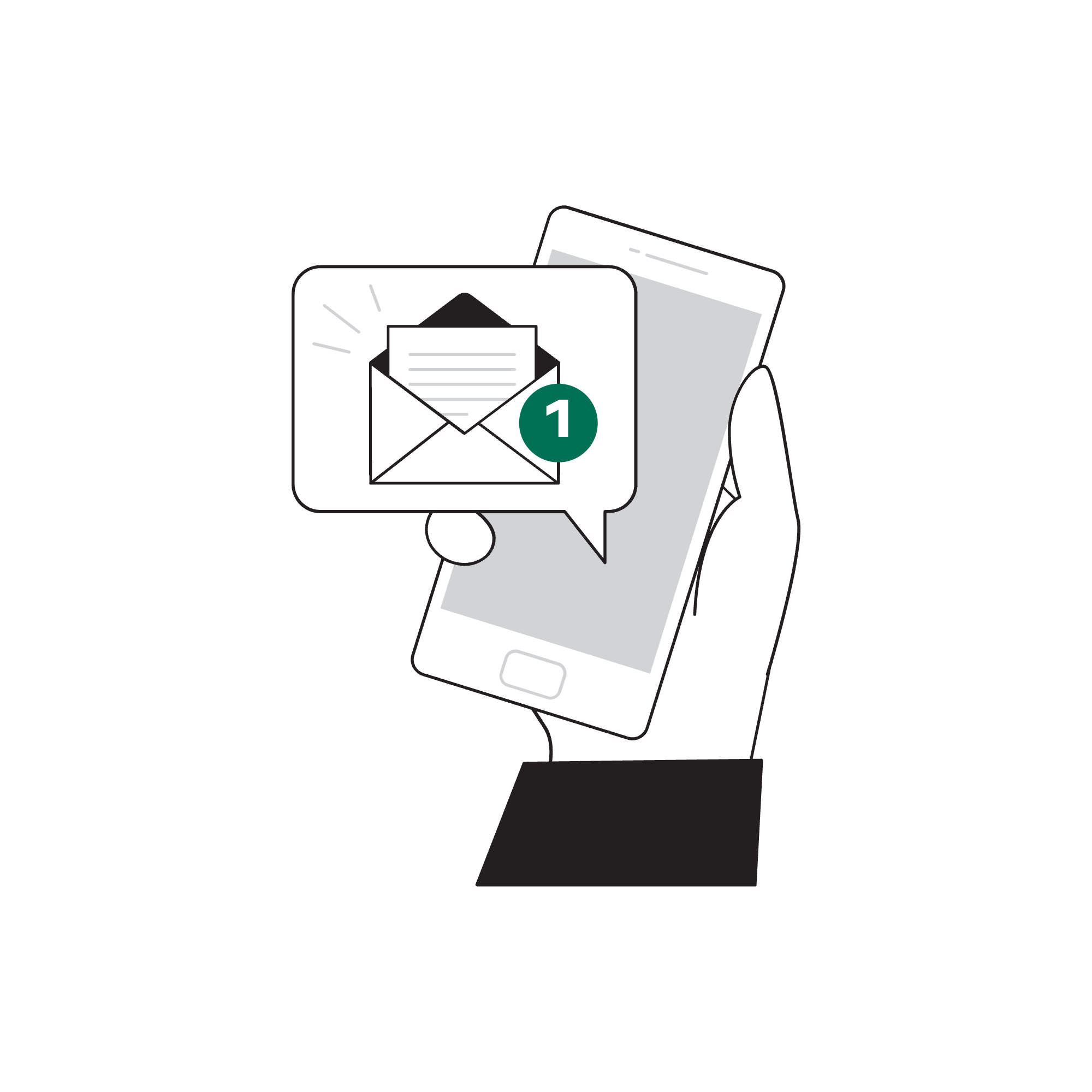 Illustration: an email being sent to the committee holding a bill